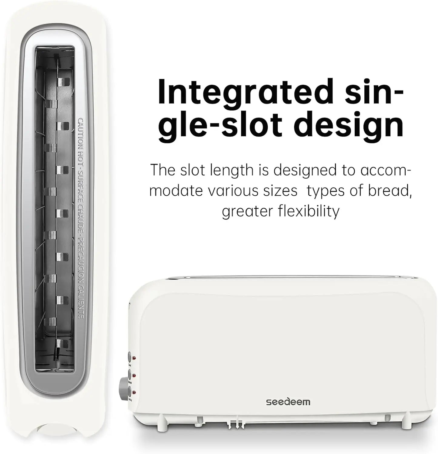 Slim Slice Toaster – 6 Shade Settings, Reheat/Defrost/Cancel, Removable Crumb Tray, 750W