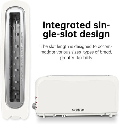 Slim Slice Toaster – 6 Shade Settings, Reheat/Defrost/Cancel, Removable Crumb Tray, 750W