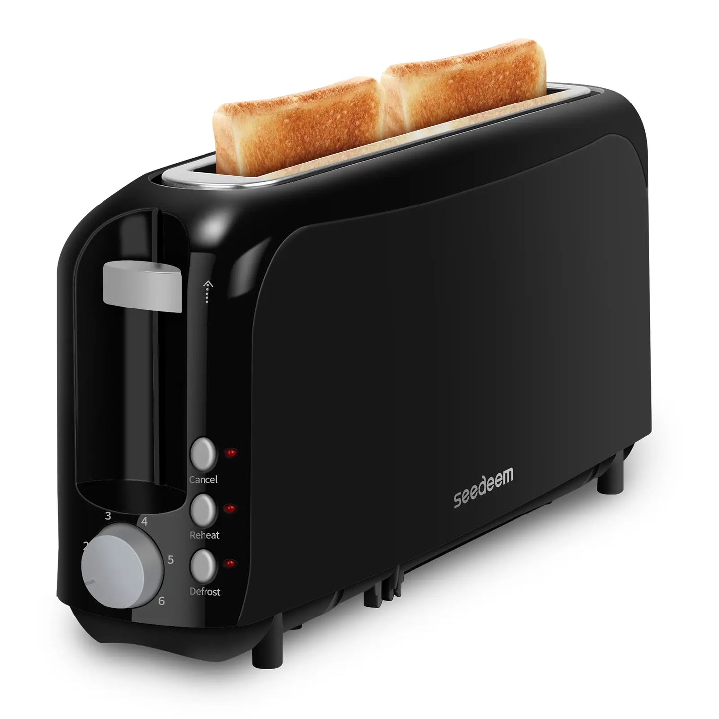 Slim Slice Toaster – 6 Shade Settings, Reheat/Defrost/Cancel, Removable Crumb Tray, 750W